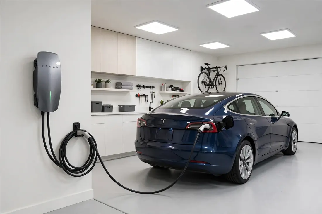 Home EV charger installation work by local licensed electricians