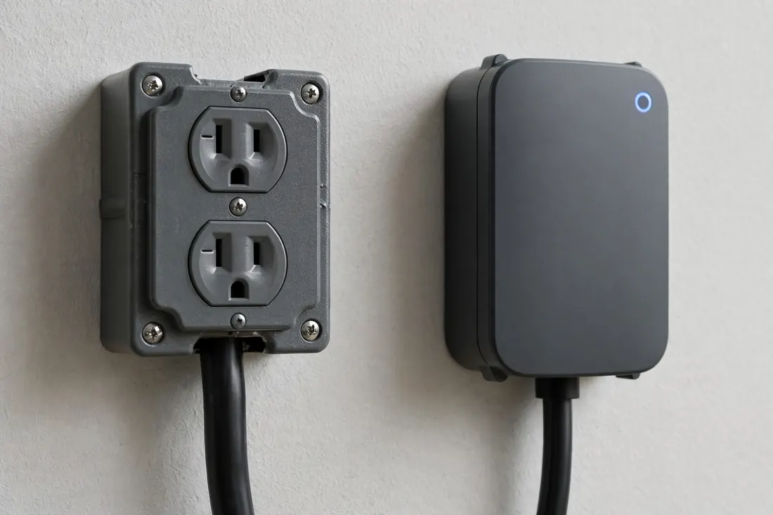Licensed electrician installing a home EV charger in Phoenix, AZ
