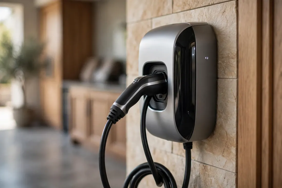Licensed electrician installing a home EV charger in San Diego, CA